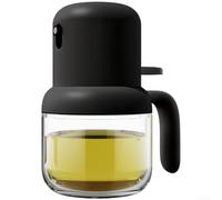 Vaporisateur d'huile en verre de 180 ml pour cuisine - Vaporisateur d'huile d'olive, vinaigre, anti-goutte, friteuse à air chaud, grillades, pâtisserie, vinaigrette - Noir, gris, jaune, beige, vert