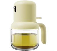 Vaporisateur d'huile en verre de 180 ml pour cuisine - Vaporisateur d'huile d'olive, vinaigre, anti-goutte, friteuse à air chaud, grillades, pâtisserie, vinaigrette - Noir, gris, jaune, beige, vert