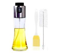 Vaporisateur d'huile polyvalent de 180 ml - Verre et acier inoxydable pour une cuisson saine, un barbecue et un contrôle précis de l'huile