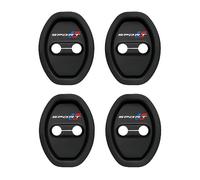 VAPORVERSE 4 Pièces Caches Serrure de Porte pour DS 4 2015 2016 2017 2018, Protecteur Loquet en Silicone Anti Rouille Bruit Auto Extérieur Accessoires,Black