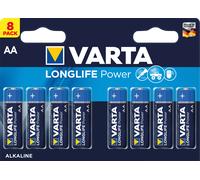 VAR AL8 MIGNON - VARTA Longlife Power, pile alcaline, 8Mignon