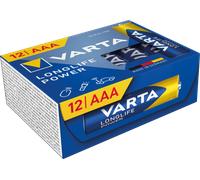 Varta Piles Longlife Power Cube AAA LR3 - Alcalines 1,5 V - Pack de 12