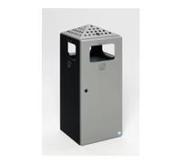 VAR VAR Cendrier combiné H 92 perforé Corps anthracite Couvercle & porte argent 80 l Quantité:1