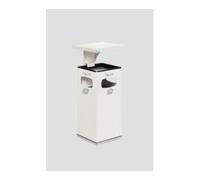 VAR VAR Collecteur de déchets/cendrier B 32 blanc avec toit de protection, insert intérieur 38 l Quantité:1