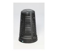 VAR VAR Porte-bagages en plastique noir avec anneau de serrage et couvercle gris 90 l Quantité:1