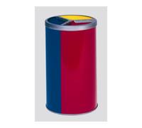 VAR VAR Station de tri 3 compartiments sans toit jaune bleu rouge 90 l Quantité:1
