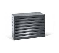 Varan Motors - SHWACC001-BL Cache climatisation en acier galvanisé anthracite 90x40x60cm ¿ Cache groupe extérieur pompe à chaleur & clim