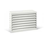 Varan Motors - SHWACC001-WH Cache climatisation en acier galvanisé blanc 90x40x60cm ¿ Cache groupe extérieur pompe à chaleur & clim