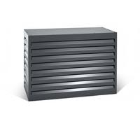 Varan Motors - SHWACC002-BL Cache climatisation en acier galvanis anthracite 100x50x70cm Cache groupe extrieur pompe chaleur & clim