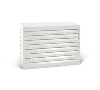 Varan Motors - SHWACC002-WH Cache climatisation en acier galvanisé blanc 100x50x70cm ¿ Cache groupe extérieur pompe à chaleur & clim