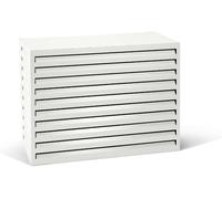 Varan Motors - SHWACC003-WH Cache climatisation en acier galvanis blanc 110x55x80cm Cache groupe extrieur pompe chaleur & clim