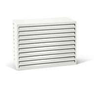 Varan Motors - SHWACC003-WH Cache climatisation en acier galvanisé blanc 110x55x80cm ¿ Cache groupe extérieur pompe à chaleur & clim
