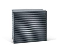 Varan Motors - SHWACC004-BL Cache climatisation en acier galvanisé anthracite 120x65x110cm ¿ Cache groupe extérieur pompe à chaleur & clim