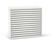 Varan Motors - SHWACC004-WH Cache climatisation en acier galvanis blanc 120x65x110cm Cache groupe extrieur pompe chaleur & clim