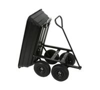 Varan Motors - TC1801 Chariot de Jardin à Benne Basculante, Chariot Transporteur remorque à Benne Charge 250Kg Max.