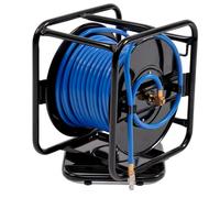 Varan Motors - var-AHR-01 Dévidoir de flexible - Dévidoir pneumatique portable en acier 30m 12bar 360° pivotant