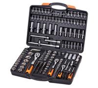 Varan Motors - VT13019 Coffret clés à cliquets 171 pièces 1/2'', 3/8'', 1/4'', jeu de douilles