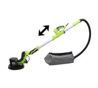 Varan Motors - ZL-225A Ponceuse à bras girafe téléscopique pour plâtre et plaque de plâtre, avec aspiration des poussières et sac