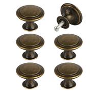 VARHHUXHA 6 Pcs Poignee de Meuble Cuisine Vintage, Boutons de Placard Bouton de Meuble Vintage, 30mm Bouton Tiroir Antique, Rond Poignées Poignee Tiroir, Poignee Porte Cuisine pour Armoires Commodes