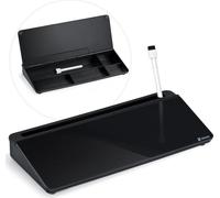 Varhomax tableau de bureau en verre avec organisateur noir