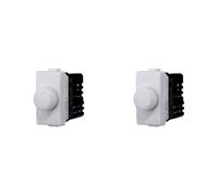 Variateur à bouton compatible Bticino Matix pour charges résistives 100W-1000W ON/OFF couleur blanche