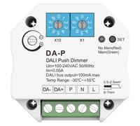 Variateur DALI DA-P, 100-240 V, 16 VDC/100 mA, variateur à bouton-poussoir