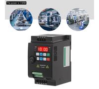 Variateur de fréquence 1,5 kW, convertisseur de tension, variateur de vitesse (VFD), monophasé à triphasé, transformateur AC pour moteurs de broche, perceuses, machines CNC, systèmes CVC, tours, ligne