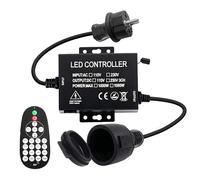 Variateur de guirlande lumineuse de 1500 W 220 V-240 V - Boîtier en fer - Variateur LED 12 V/24 V - Variateur tactile en continu - Fonction Bluetooth - Télécommande RF - interrupteur plug-in