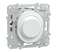 Schneider Electric Variateur de lumière Ovalis S320519 1 poste rotatif universel 2/3 fils Blanc