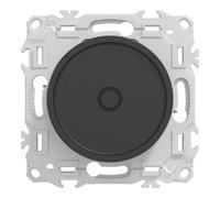 Variateur de lumière rotatif universel 1 poste Schneider Electric Odace noir