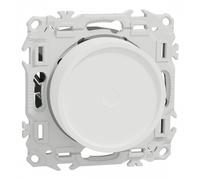 Variateur de lumière universel 2 ou 3 fils - rotatif - blanc craie - Odace II S