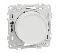 Variateur de lumière universel 2 ou 3 fils - rotatif - blanc craie - Odace II SCHNEIDER