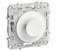 Variateur de lumière universel pour systèmes 2 ou 3 fils, de 3W à 100W (LED) - Blanc - Odace - Schneider Electric