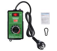 Variateur de vitesse, entrée 220-240 V CA, sortie réglable de 0 à 220 V, intensité maximale de 15 A, affichage de la tension en temps réel, protection contre les surcharges