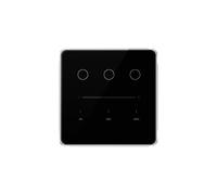 Variateur d'intensité intelligent, 3 gangs, fonctionne avec Alexa, Google Home, application Tuya, fil neutre requis, hub Tuya Zigbee requis (noir)
