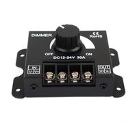 Variateur d'intensité LED 12 V-24 V 30 A à bouton rotatif
