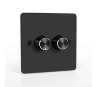 Variateur LED 12 V 24 V 2 voies 120 W Noir