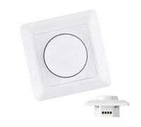 Variateur LED encastré rotatif pour ampoules 1-200W | Phase descendante, 1-200W, LED halogène incandescent, réglage fluide, économie énergie