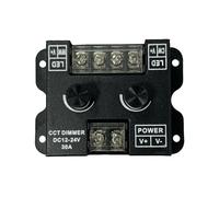 Variateur Manuel à Double Bouton pour Ruban LED, Basse Tension, 3 Fils, 2 Températures de Couleur, Réglage de la Luminosité (CCT)