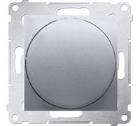 Variateur pour LED dimmables, bouton rotatif, unipolaire argenté avec inverseur : Oui 10 DS9L.01/43