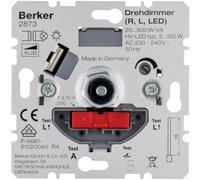 Berker Variateur rotatif 2873 – Bouton poussoir 20–500 W/VA LED 230 V Argent