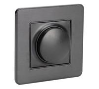 Zenitech Variateur Rotatif Complet Compatible LED 16A - métal Noir brossé - Kouro