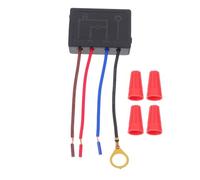 Variateur Tactile de Lampe Noir, Module de Commande à 4 Niveaux | Capuchons de Câblage, pour LED Dimmable et Ampoules à Incandescence, Boîtier Plastique