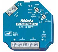 Variateur universel ELTAKO 230 V. Compatible avec les lampes Power MOSFET jusqu'à 400 W, ESL jusqu'à 400 W et LED jusqu'à 400, 1 pièce.