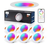 VARICART Spot LED Encastrable Couleur Dimmable Alexa Connecté, Pack de 6
