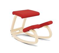 Varier Variable Balans Chaise Ergonomique Bois Naturel/Rouge Mouvement Naturel Posture Bureau Maison Etude Garantie Qualite 10 Ans