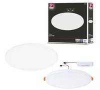 VariFit Panneau encastré LED Veluna Edge IP44 rond 200mm 17W 1500lm 4000K Blanc gradable Blanc