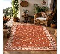 VARIKASHOM Tapis Grande Taille Salon, 160 x 230 cm, Vintage Marron Blanc, Tapis Decoration Descente de lit Chambre Moquette,