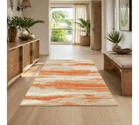 VARIKASHOM Tapis Intérieur Salon Chambre Cuisine, Tapis Extérieur Balcon Terrasse,Abstrait Rouge, Beige, carré 160 x 160 cm