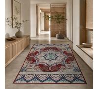 VARIKASHOM Tapis sous Tables de Chevet, 60 x 120 cm, Rouge Oriental Bleu Blanc Vert, Tapis Decoration pour Salon Chambre, Salle de Bain, Couloir Cuisine,